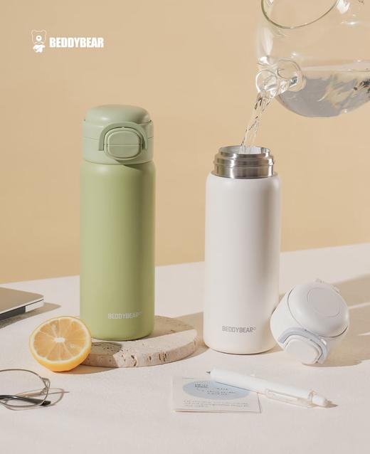 【品牌直发】【杯具熊盛开双饮系列纯色成人保温杯】双饮杯550ml 一盖两用四色商务 商品图3