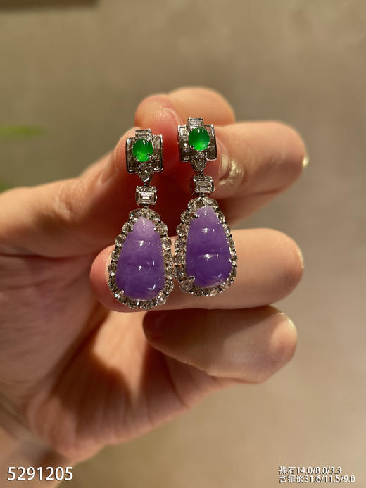 艳紫罗兰福豆耳坠  89999【5291205】 商品图2