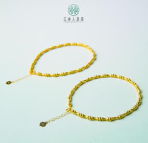 18K金手链菲菲珠宝好~18K金手链-22粒竹节手链 商品图0