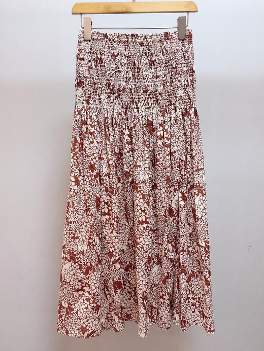 61-2 高圆圆 ED联名 松紧腰 侧开叉 飘逸半身长裙 我穿L 商品图9