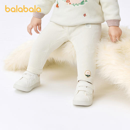 巴拉巴拉婴儿长裤加绒打底裤女童宝宝裤子秋冬装保暖2025新款百搭 商品图2