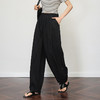 OLrain欧芮儿宽松褶皱慵懒垂性休闲长裤女夏季2025年新款松弛裤子 商品缩略图0