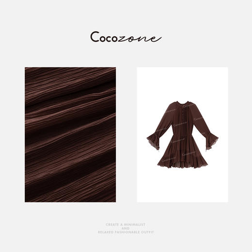 COCO ZONE 刘一一“拉菲裙” 100桑蚕丝法式度假风连衣裙CD2A1252 商品图5