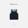 COCO ZONE 刘一一 【100棉】撞色圆领无袖毛织背心ACD1A0207 商品缩略图0