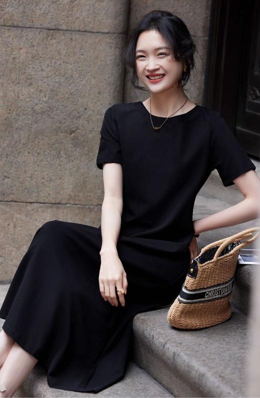 重磅100%桑蚕丝J*BY原厂剪标发直筒老钱风连衣裙 商品图0