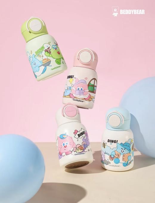 【品牌直发】【杯具熊妙趣儿童杯欢乐一丁系列】双饮保温杯480ml 一盖两用双饮杯吸管杯儿童幼儿园水壶316不锈钢 商品图2