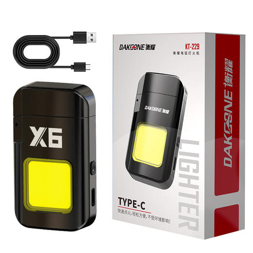 【父亲节好物】「🔥男士必备神器！防风双电弧打火机+迷你补光灯，点亮你的每个瞬间✨」 男士手中宝  充电打火机 男士防风轻奢车载电子点烟器 迷你口袋补光灯便携工作灯 商品图1