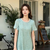 奢姿大码女装2025夏季短袖度假宽松刺绣提花减龄气质连衣裙9952853326 商品缩略图2