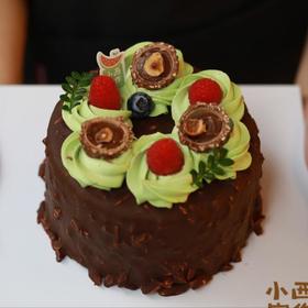 覆盆子开心果熔岩脆