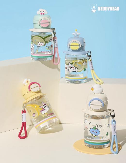 【品牌直发】【杯具熊轻夏系列开口笑塑料杯】双饮塑料杯680ml 直饮+吸管杯 便携简约可爱 成人 学生 商品图1