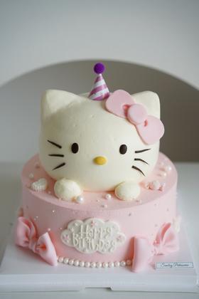 手绘奶油蛋糕 | 鲜果原味奶油 -  hellokitty