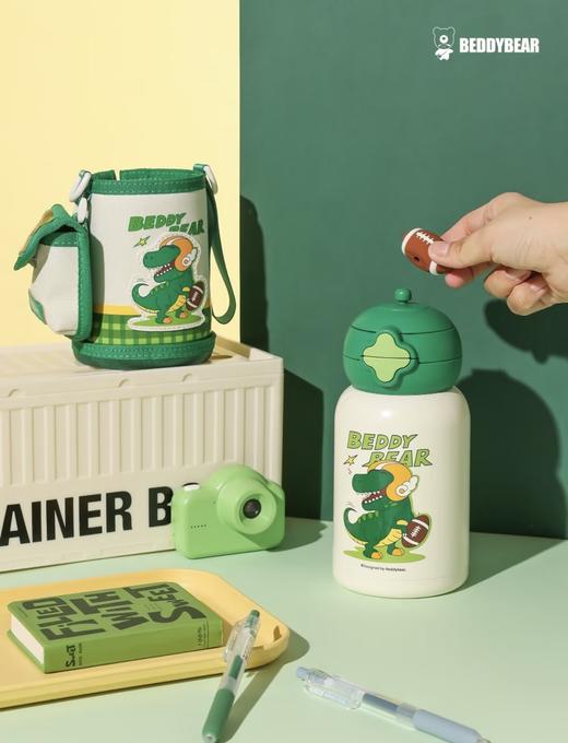 【品牌直发】【杯具熊星辰双饮系列】双饮保温杯600ml 一盖两用双饮杯吸管杯儿童幼儿园水壶316不锈钢 商品图6