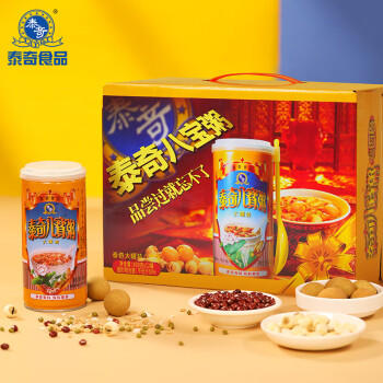 泰奇八宝粥桂圆莲子粥 0添加速食粥早餐粥 430g*12罐礼盒装送礼 商品图1