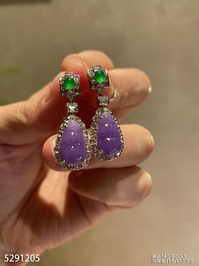 艳紫罗兰福豆耳坠  89999【5291205】