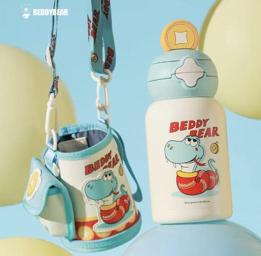 【品牌直发】【杯具熊星辰双饮杯保温杯】吸管直饮双饮杯600ml 儿童上学大容量便携水壶316不锈钢 商品图1