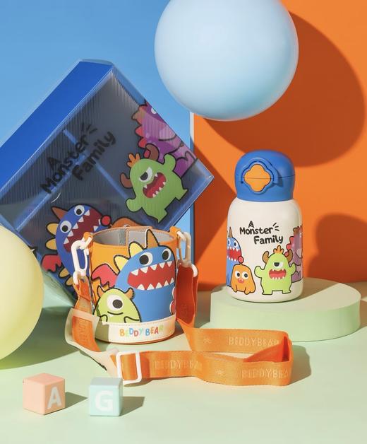 【品牌直发】【杯具熊星芒双饮怪怪家族系列】双饮保温杯540ml 儿童吸管水杯水壶一盖双饮杯可爱幼儿园316不锈钢 商品图5