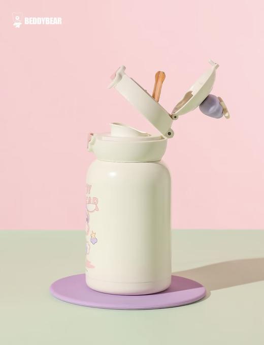 【品牌直发】【杯具熊星辰双饮系列】双饮保温杯600ml 一盖两用双饮杯吸管杯儿童幼儿园水壶316不锈钢 商品图3