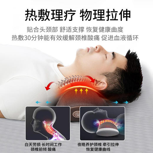 【暖心之选🎁】奢感按摩护颈枕，3档热敷+仿真人手法，舒缓肩颈疲劳，让健康和关爱陪伴每一天💖送长辈父母节日礼物 奢感按摩发热护颈枕 多部位按摩器 用心的礼物送到心坎里 商品图2