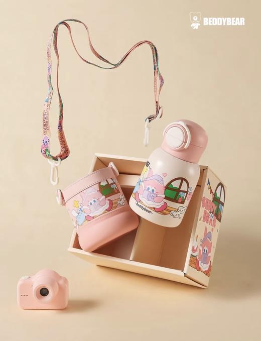 【品牌直发】【杯具熊妙趣儿童杯欢乐一丁系列】双饮保温杯480ml 一盖两用双饮杯吸管杯儿童幼儿园水壶316不锈钢 商品图6