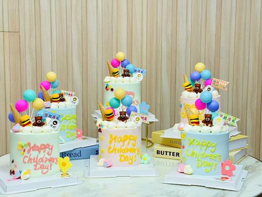 U款~网红小熊蜡烛甜筒&儿童节造型小蛋糕 商品图1