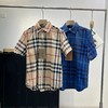 BUR男士格子短袖衬衫衬衣 商品缩略图0