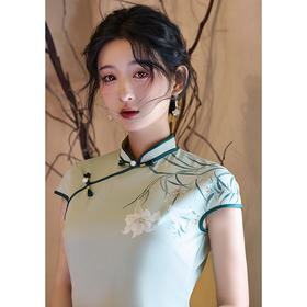 Q6080夏无袖旗袍2025新款少女年轻款气质连衣裙新中式改良日常长旗袍