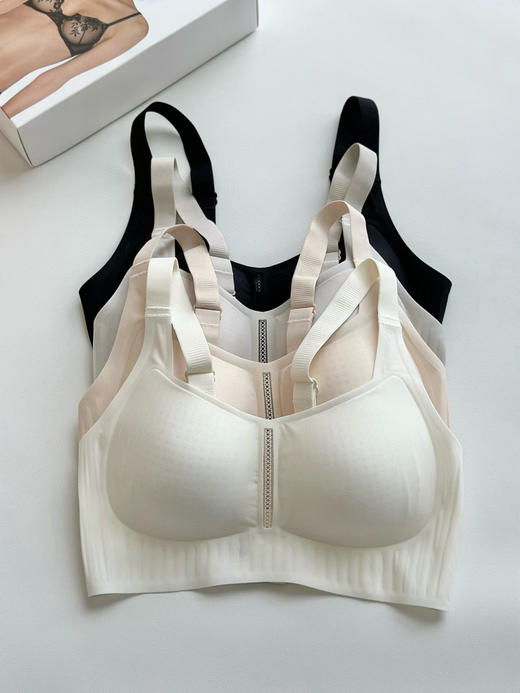 62-3 lp奶嘴胶软支撑 大包容全罩杯文胸 运动文胸般舒适 大胸显小 轻薄文胸 商品图1