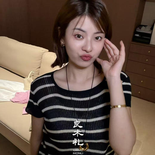 【预售7天】良木礼亚麻条纹短袖（5939） 商品图5