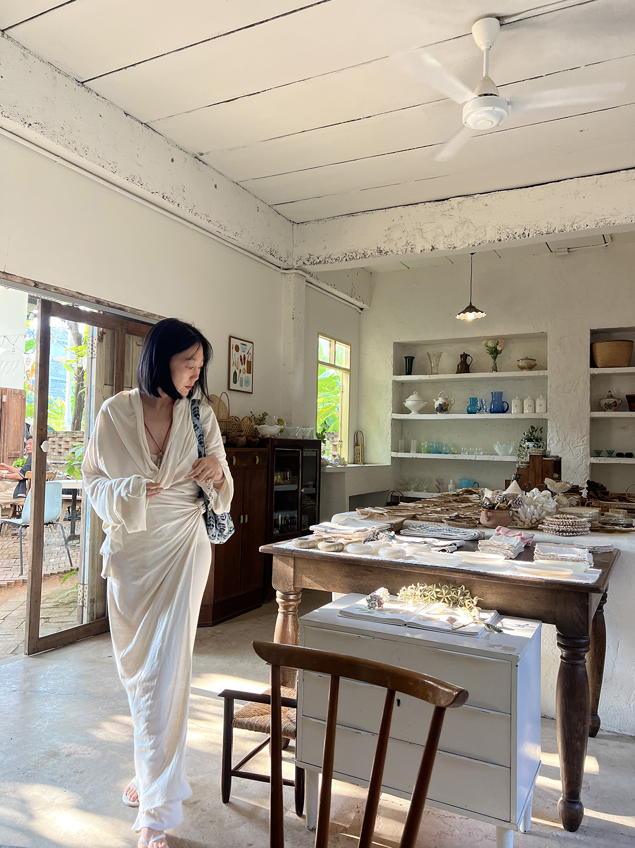 空山印 - 蚕丝棉围裹半裙/开衫（桑蚕紬丝）