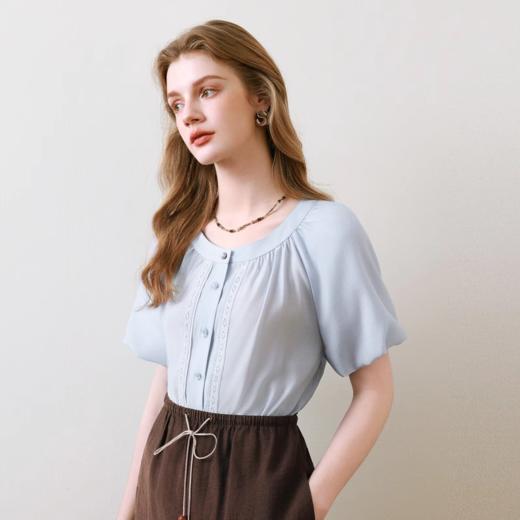 【商场同款】诗凡黎衬衫2025夏新款上衣3G4320321 商品图0