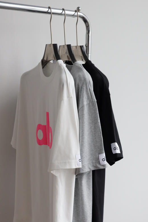 AL0 立体发泡印花 宽松情侣款 圆领短袖T恤 TX508 商品图4