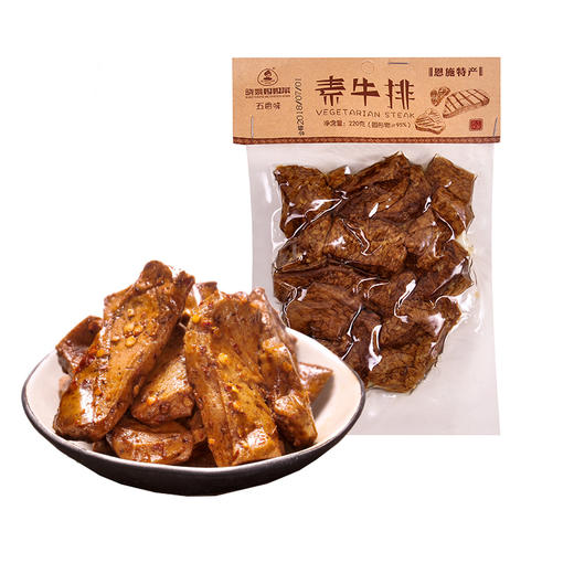 【832专区】四款晓姚零食组合(手撕香辣黑猪肉+石磨豆干220g+素牛排220g+鸭翅250g） 商品图1