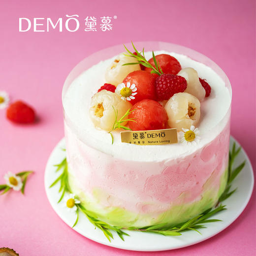 [现货]5英寸 琉璃之夏·荔枝西瓜茉莉奶油蛋糕 商品图0