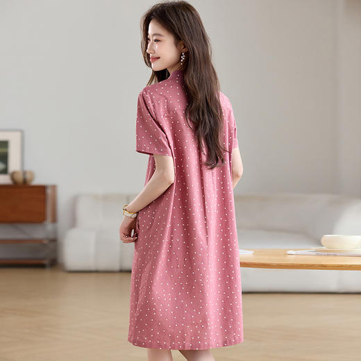 棉麻短袖中长款，休闲薄款亚麻裙子潮HR-WXN2557 商品图3