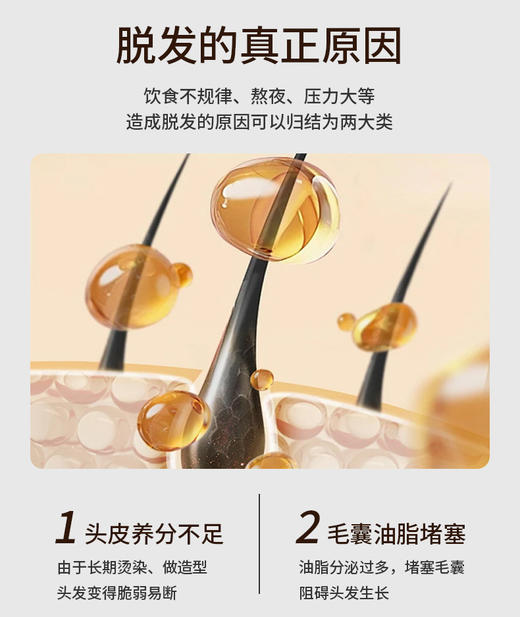 【头发的“救星”来了！】🌱持证防脱✔生姜+侧柏叶精粹💧蓬松密发不掉发，500ml大容量超值入手！聚容植物密发防脱洗发 水侧柏叶改善脱发  滋润发根生姜洗发水 商品图7