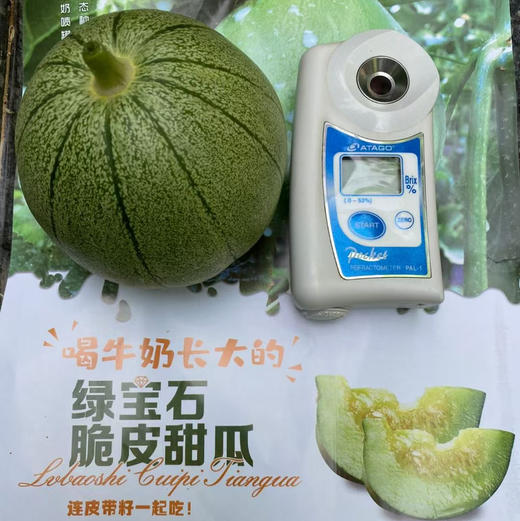 头茬绿宝石脆皮甜瓜 2/5斤装  中大果 商品图2