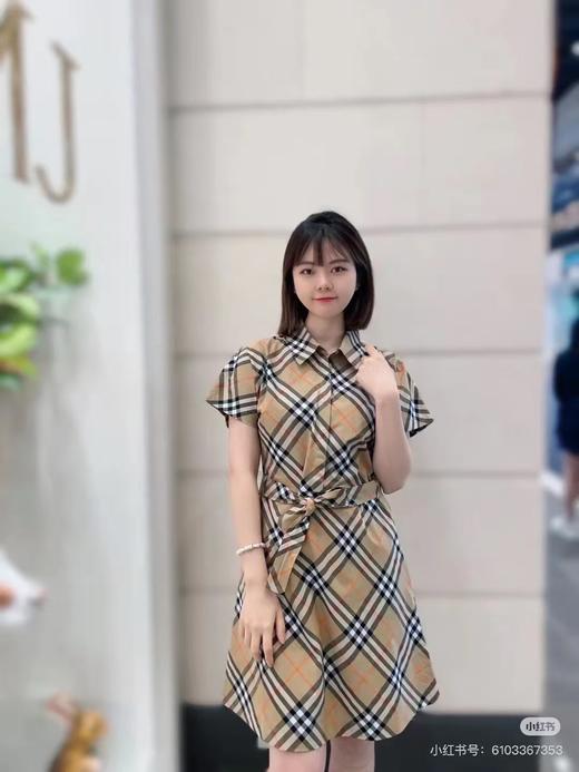 BUR新款连衣裙 Vintage复古格纹甄选100%客供纯棉面料 商品图0