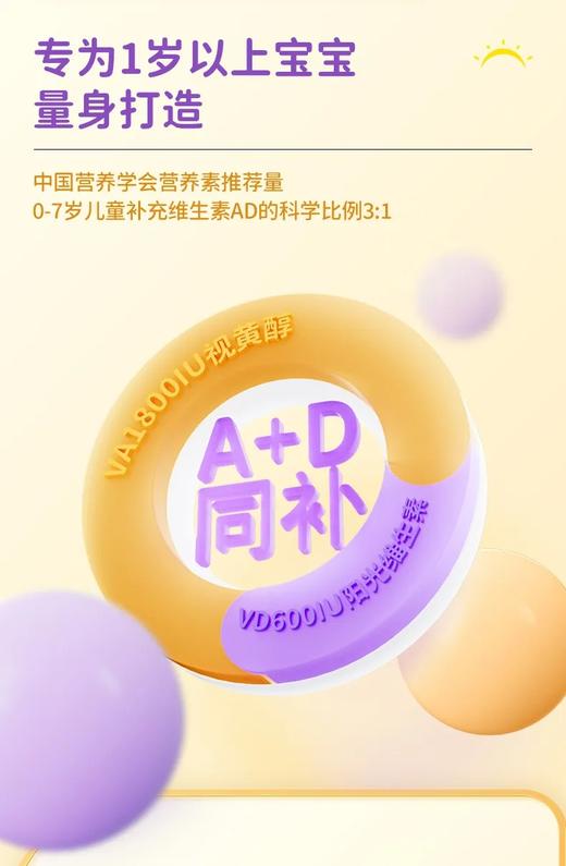 加拿大 Ddrops滴卓思儿童AD维生素A（1800IU）+D3（600IU）滴剂 60滴 商品图2