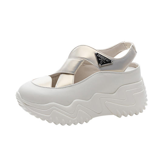 老爹鞋夏款包头镂空凉鞋，百搭厚底时尚休闲透气LMS24103 商品图3