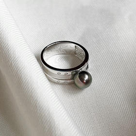 ONLY系列 14K镶钻石和大溪地珍珠 戒指