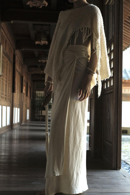 空山印 - 蚕丝棉围裹半裙/开衫（桑蚕紬丝） 商品图4