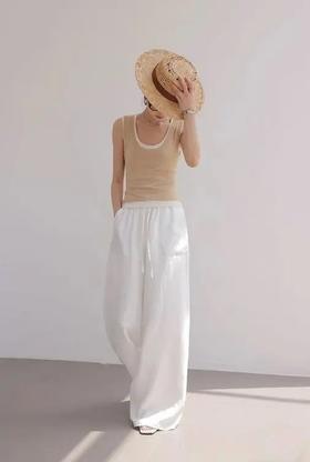 LPIUTY品牌直发！老钱缪斯~极奢亚麻天丝休闲裤 C21925087