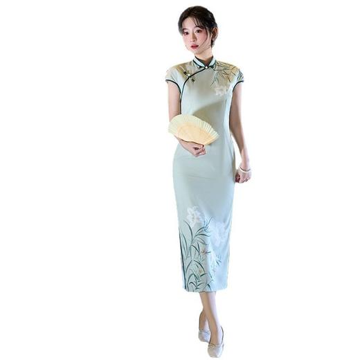 Q6080夏无袖旗袍2025新款少女年轻款气质连衣裙新中式改良日常长旗袍 商品图4