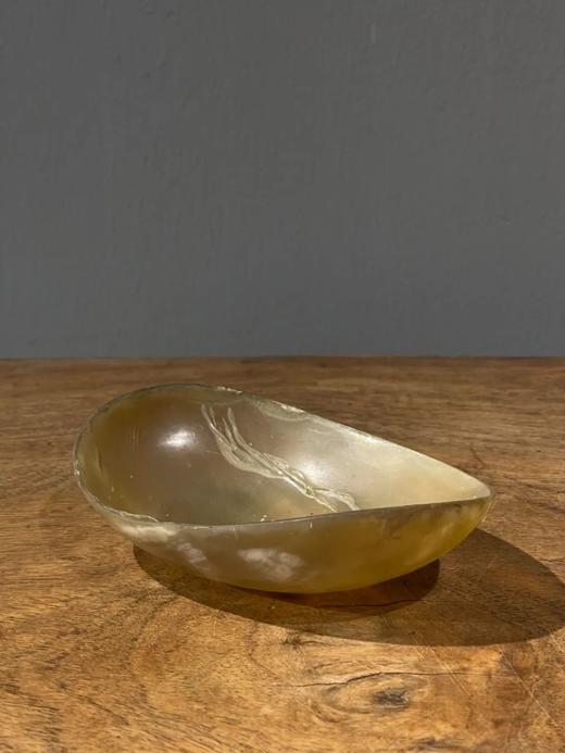 天然淡黄色牛角雕茶勺，顺丰包邮 商品图1