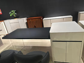 微波款/白色/哑光纯黑岛台餐桌/A540-D16