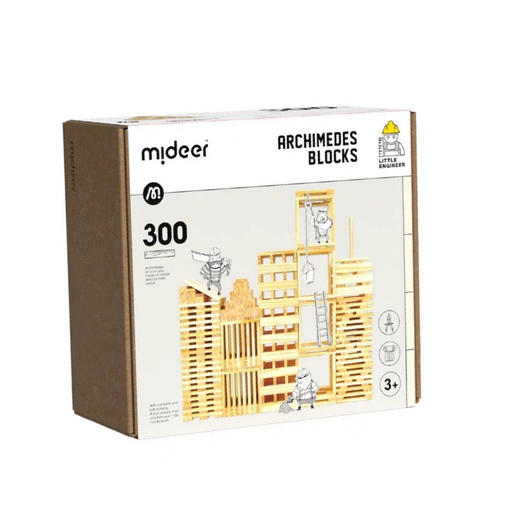 GZKmideer弥鹿MD1168阿基米德积木-原木色 商品图0