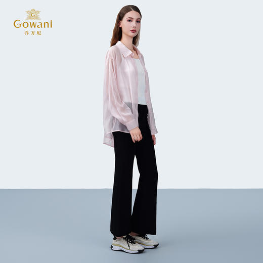 乔万尼2025新品显瘦修饰腿型百搭微喇裤ED2F575 商品图3