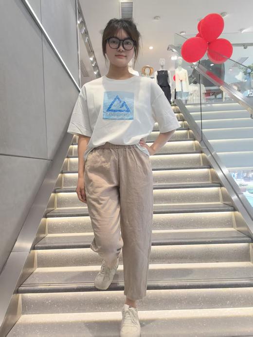 佐丹奴女装25年新款棉麻梭织休闲裤05425228 商品图5