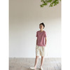 牧衣游原创条纹纯棉T恤女夏轻薄舒适经典新品休闲百搭短袖 小桃夭 商品缩略图2