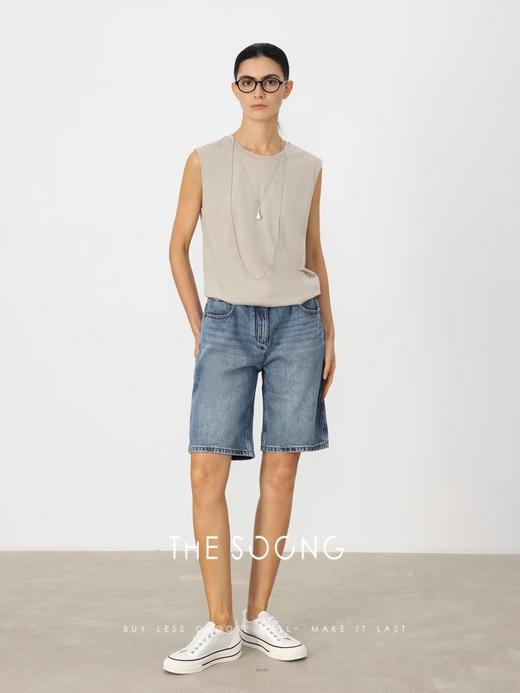THESOONG"腔调主义"桑蚕丝羊毛细腻质感无袖坎肩背心HBTX6353 商品图2